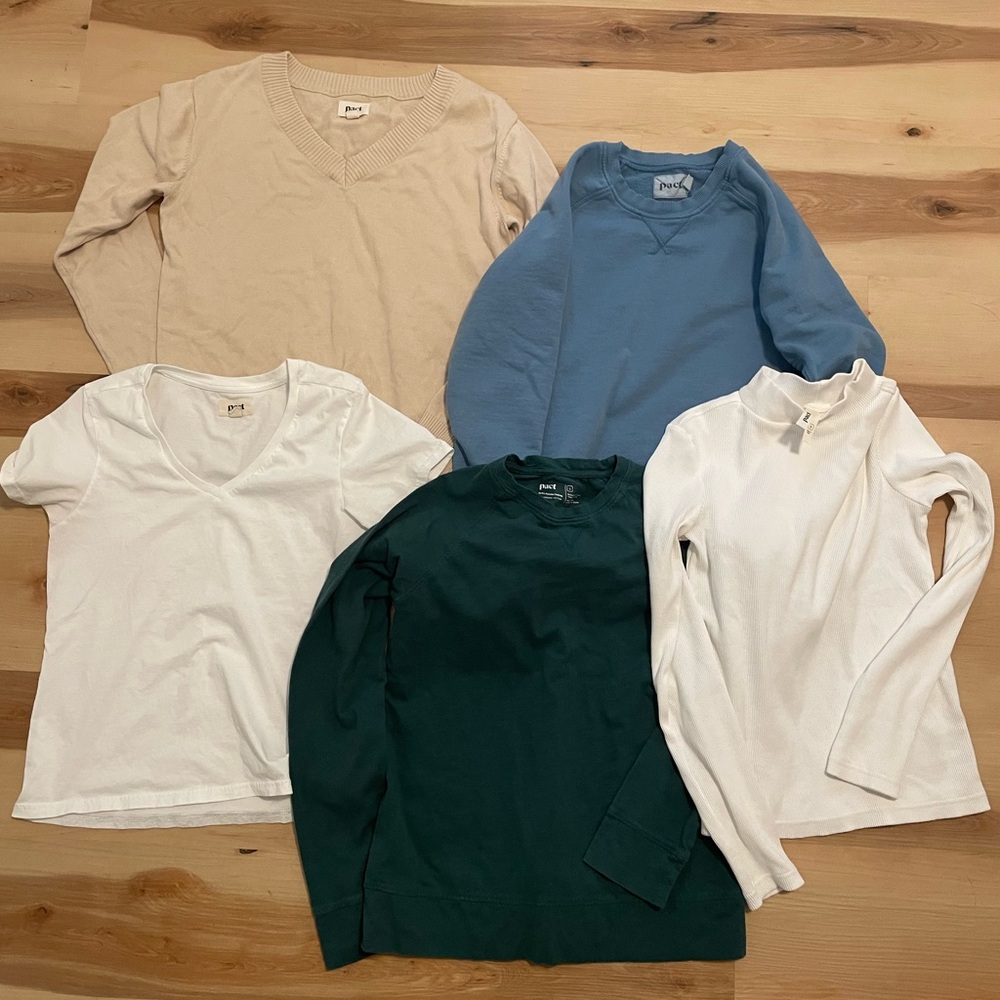 Pact organic cotton Fall basics lot xs-small 5pc